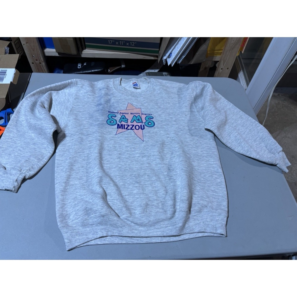 Vintage Gray Mizzou Sam's Crewneck Sweatshirt Steering Committee XL‎
